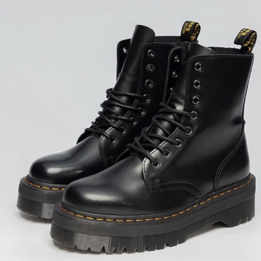 Bottines en noir cuir femme élégance-Mina