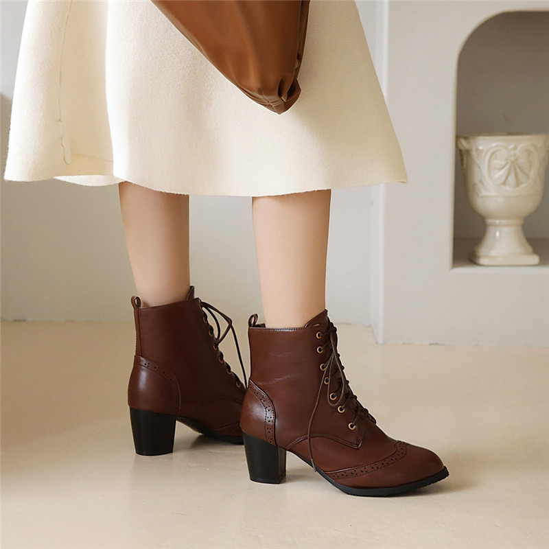 Bottines marron femme élégance-Amélie