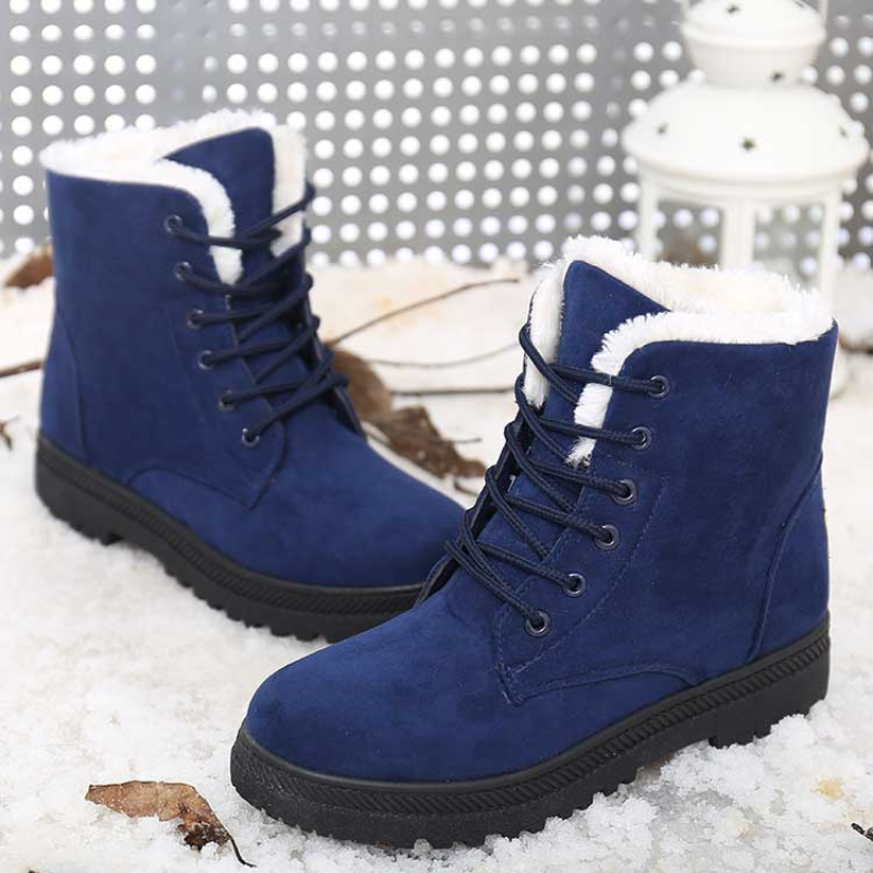 Bottines femme neige  fourrure chaussures d'hiver-Romina