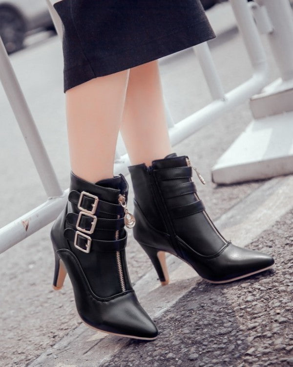Bottines pointue femme chic classe-Carla