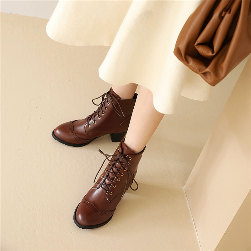 Bottines marron femme élégance-Amélie