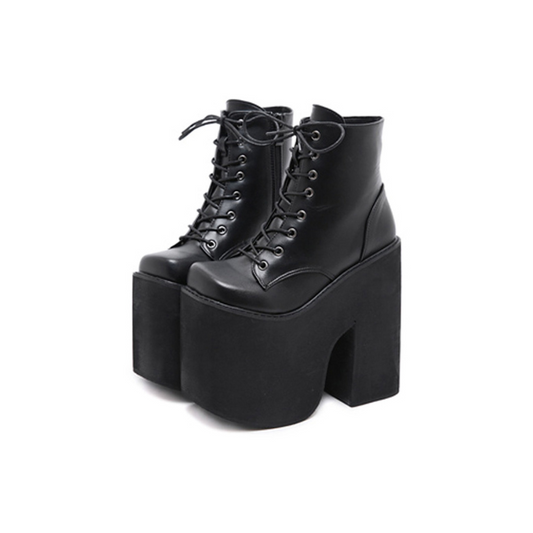 Bottines femme talon haut noir – Mode rock et élégance moderne-Mona