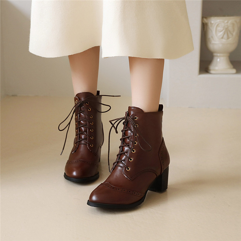 Bottines marron femme élégance-Amélie