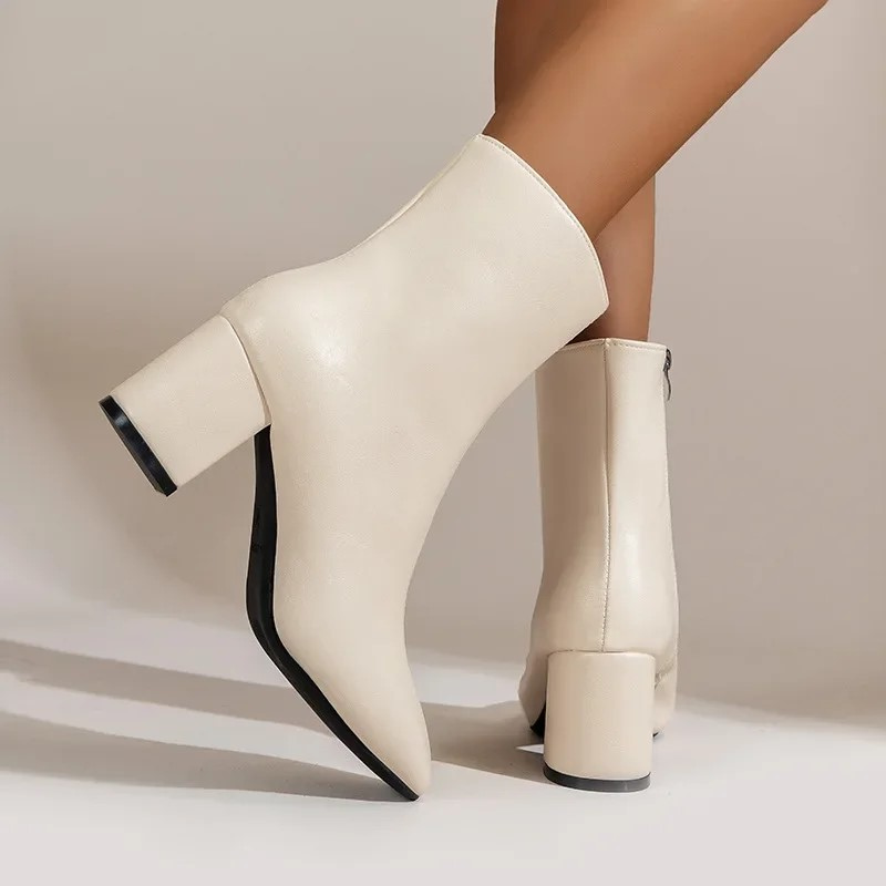 Bottines pointue femme mode élégante-Leila