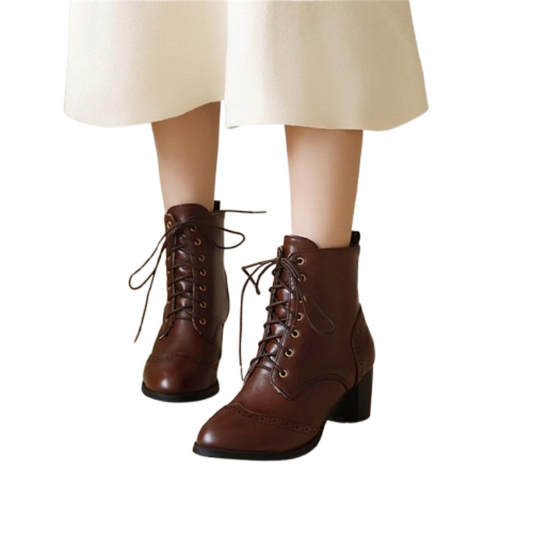 Bottines marron femme élégance-Amélie
