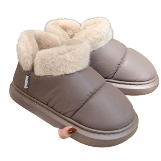 Bottines femme neige à nœud papillon épaisse-Lina