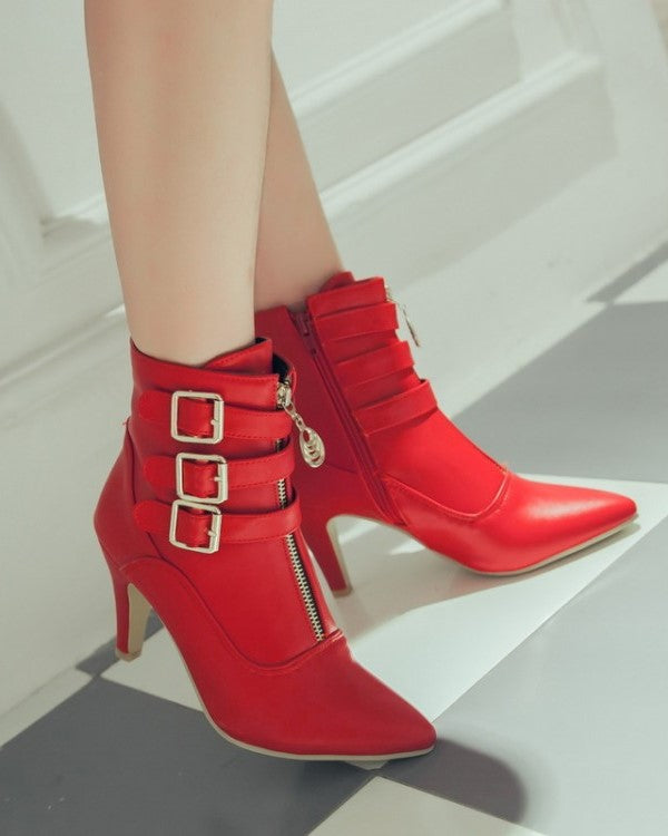 Bottines pointue femme chic classe-Carla