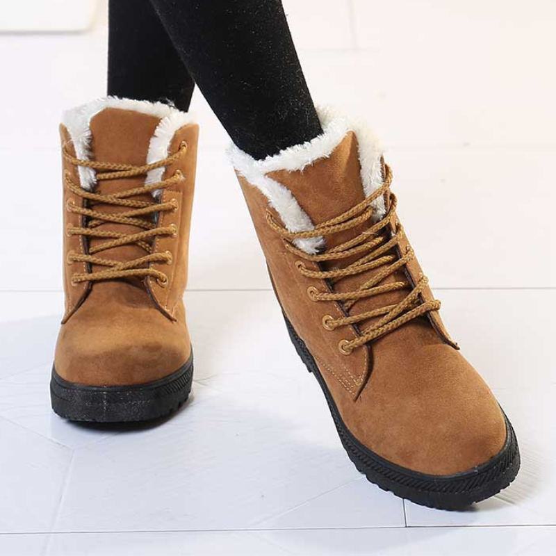 Bottines marron femme talons bas confort-Chloé