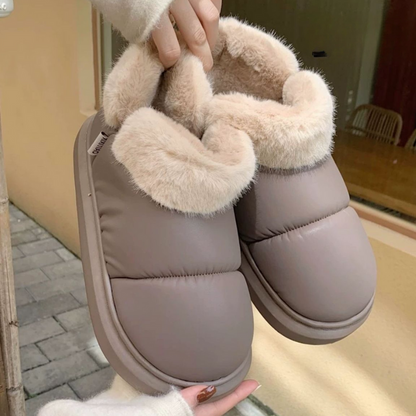 Bottines femme neige à nœud papillon épaisse-Lina