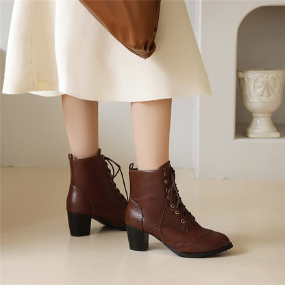 Bottines marron femme élégance-Amélie