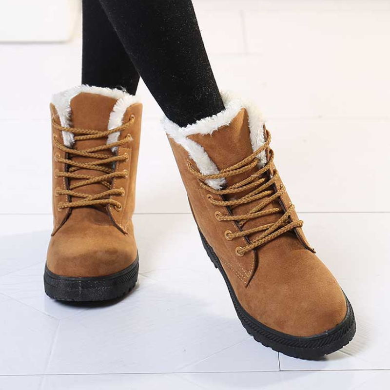 Bottines femme neige  fourrure chaussures d'hiver-Romina
