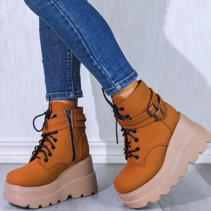Bottines marron femme gothique haute-Juliette