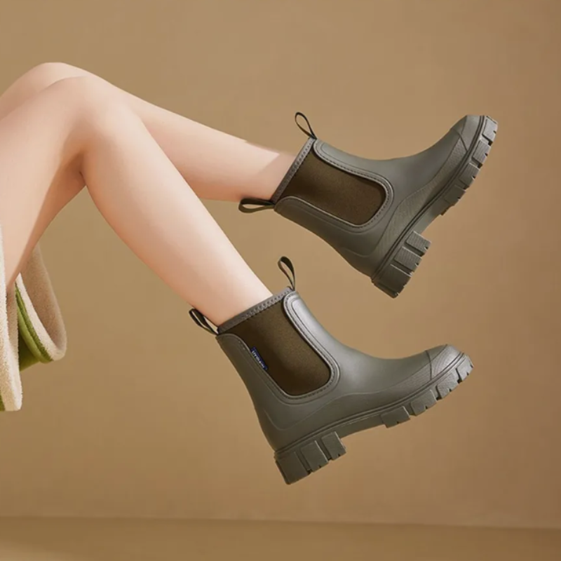 Bottines femme pluie semelle épaisse mode -Claudia