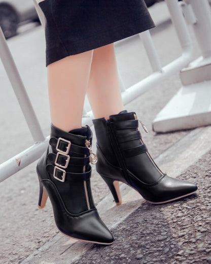 Bottines pointue femme chic classe-Carla