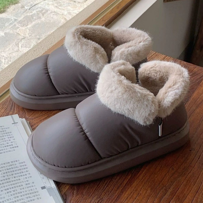 Bottines femme neige à nœud papillon épaisse-Lina