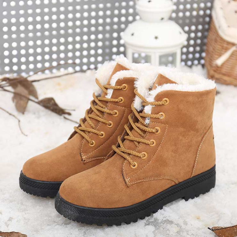 Bottines marron femme talons bas confort-Chloé