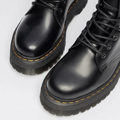 Bottines en noir cuir femme élégance-Mina