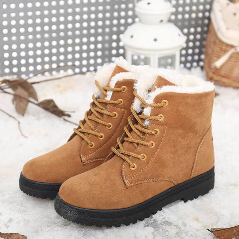 Bottines femme neige  fourrure chaussures d'hiver-Romina