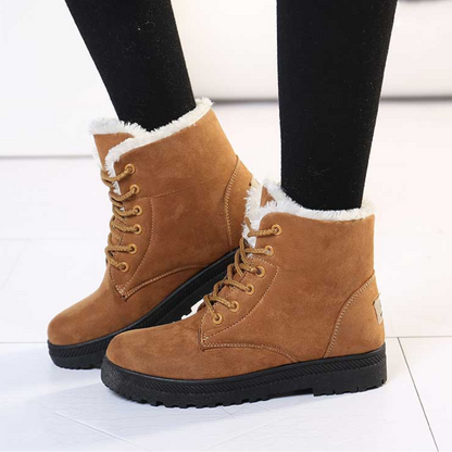 Bottines marron femme talons bas confort-Chloé