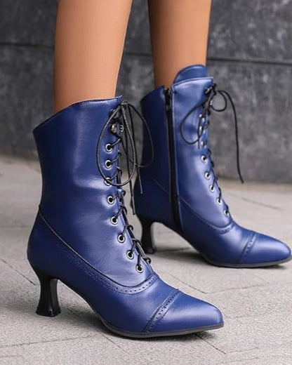 Bottines pointue femme lacets moderne-Zoé
