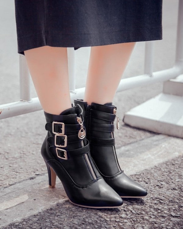 Bottines pointue femme chic classe-Carla