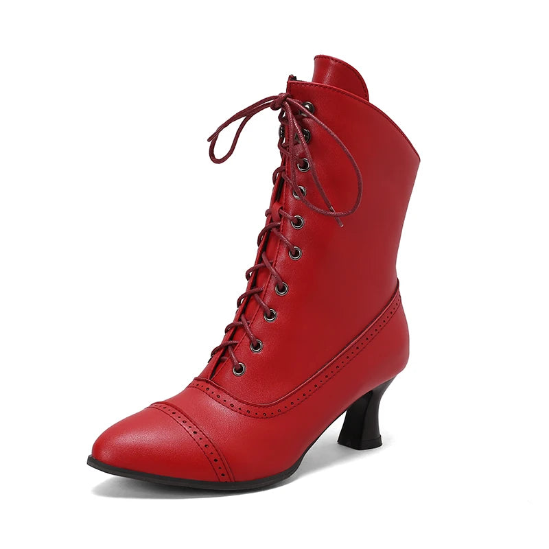 Bottines pointue femme lacets moderne-Zoé