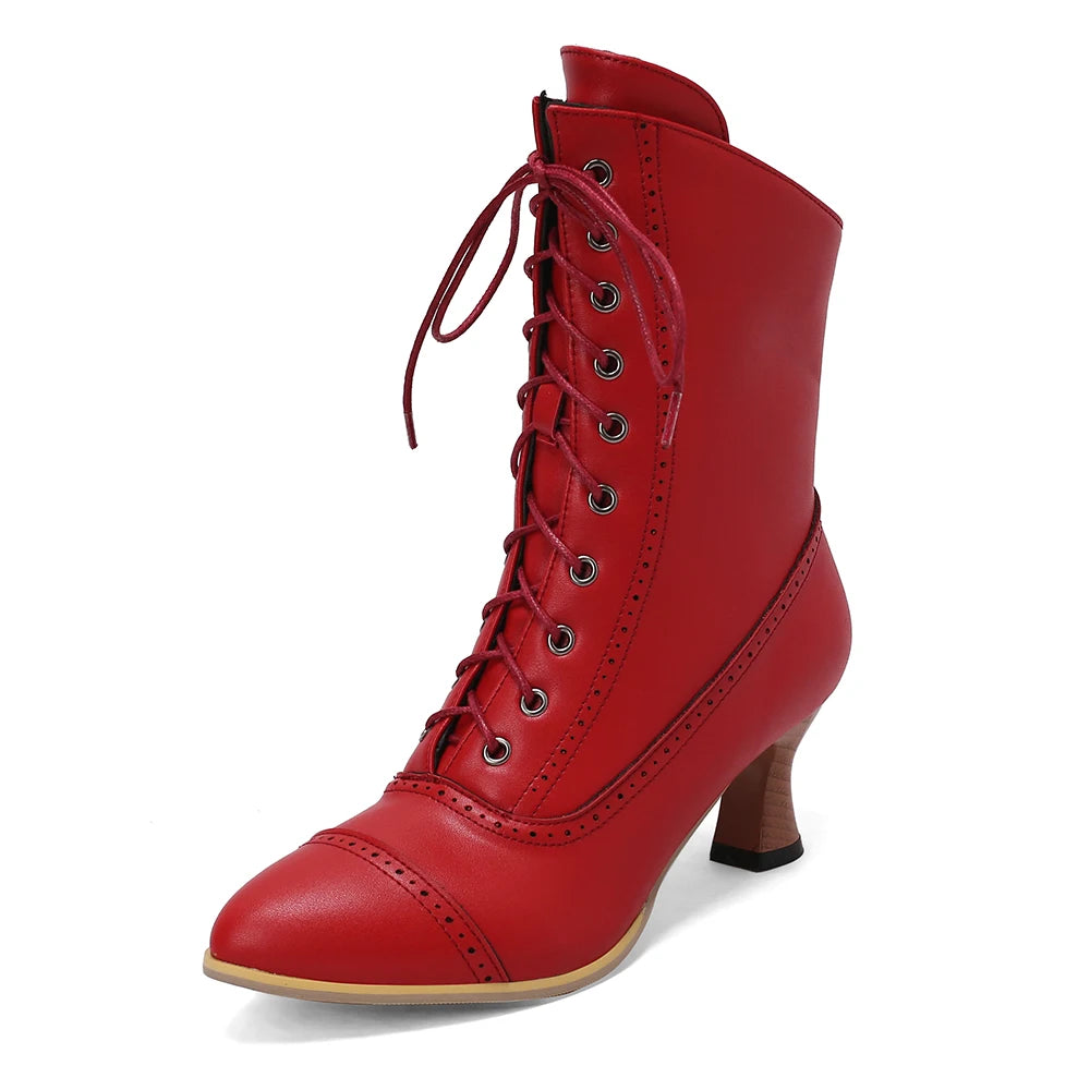 Bottines pointue femme lacets moderne-Zoé