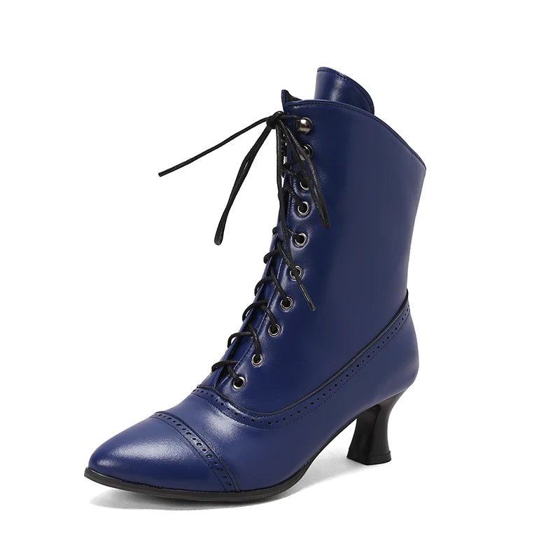 Bottines pointue femme lacets moderne-Zoé