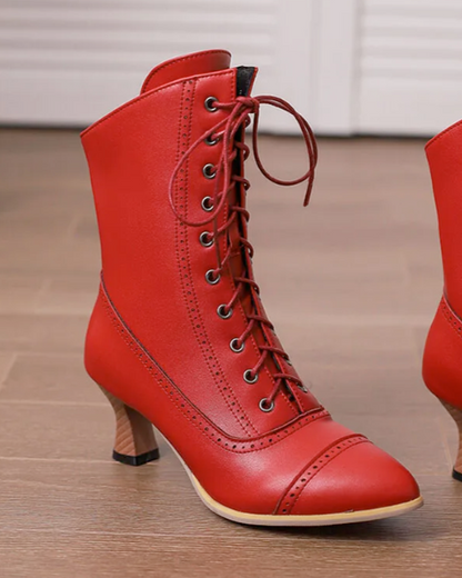 Bottines pointue femme lacets moderne-Zoé